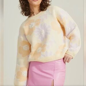 Never worn pastel floral sweater